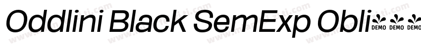Oddlini Black SemExp Obli字体转换
